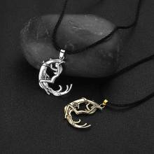 QIAMNI Goddess on The Moon Magic Amulet Pagan Talisman Norse Necklace Pendant Slavic Viking Rune Choker Couple Jewelry Gift 2024 - buy cheap