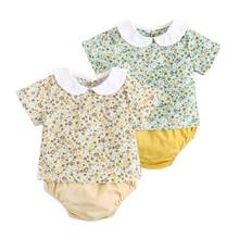 Sanlutoz Floral Cotton Baby Girls Clothing Sets Cotton Short Sleeve Baby Clothes Newborn Outfits 2pcs 2024 - buy cheap