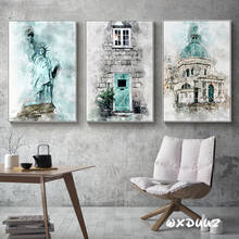 Modern design style nordic family wall decoration art painting poster  goddess of liberty islam architecture building decoration 2024 - buy cheap