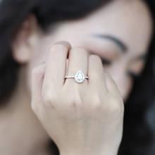 Женское балетное кольцо, классическое кольцо из стерлингового серебра 925 пробы с фианитом 2024 - купить недорого