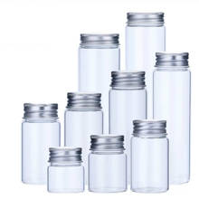 10PCS 50/90/120/150/200/240ml Glass Bottle Storage Jars With Silver/Gold Cap Food Spice Bottle Container Jar Food Jar Home Decor 2024 - buy cheap