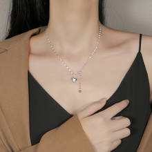 S925 prata esterlina colares para senhora estilo coreano coração pingente & colar collier femme gargantilha nova moda jóias bijoux 2024 - compre barato
