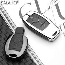 Zinc Alloy Leather Car Key Ring Case Cover Shell For Mercedes Benz AMG A B R G GLK GLA E S Class W204 W205 W176 W213 Accessories 2024 - buy cheap