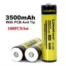 100pcs Liitokala Lii-35S Protected 18650 3400mAh Rechargeable Li-lon battery with 2MOS PCB 3.7V For Flashlight 2024 - buy cheap