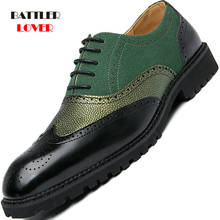 2021 Men's Dress Shoes Newest Leather Lace-up Business Shoes for Male Casual Classic Vintage Wedding Shoes Zapatos Para Hombre 2024 - купить недорого