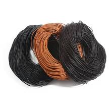 1-6mm Round Leather Rope Cord Dark Brown/Nude/Black Beading Cords Jewelry Findings For DIY Necklace Bracelet Material Supplies 2024 - buy cheap
