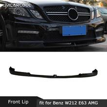 For Benz E Class W212 E260 E300 E400 E63 AMG 2010-2013 Front Lip Carbon Fiber / FRP V Style Head Bumper Chin Aprons Spoiler 2024 - buy cheap