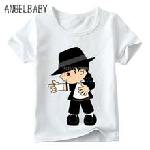 Meninos/meninas dos desenhos animados michael jackson engraçado t camisa crianças verão manga curta topos crianças kpop casual camiseta, ooo5144 2024 - compre barato