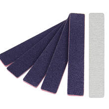 50Pcs NAIL FILES 100/180 Grey Black Square Nail Art Sanding Paper Buffer Manicure Tools Acrylic UV 2024 - buy cheap