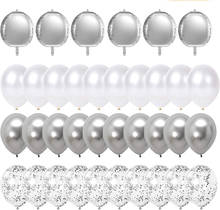 Набор золотых шаров для вечеринки, фольгированные 4D воздушные шары и конфетти, латексные шары для свадьбы, дня рождения, вечеринки, украшения 2024 - купить недорого