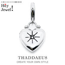 Charm Pendant Heart Locket,Europe Accessories Vintage Jewelry For Women 2019 Gift 925 Sterling Silver Fit Bracelet can be opened 2024 - buy cheap