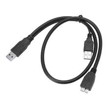 USB 3,0 Doble potencia forma Y 2 x tipo A Micro B Cable de disco duro externo 2024 - compra barato