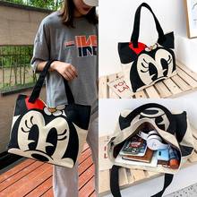 Disney Mickey Girl Shoulder Bag Minnie Cartoon Tote Bag Lady Canvas Bag Shopping Bag Large Capacity Bag 2024 - buy cheap