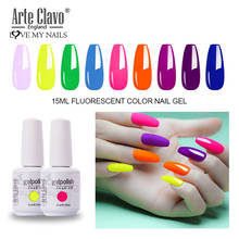 Arte Clavo 15ml Fluorescent Color Nail Gel Polish Fashion Long Lasting Nail Art Manicure LED Soak Off Neon Nail Lacqure Polish 2024 - buy cheap