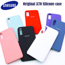 Funda de silicona para Samsung A70, carcasa trasera protectora completa, de tacto suave y sedoso, Original, para Samsung Galaxy A70 2024 - compra barato