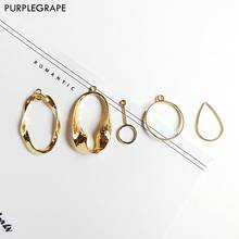 Alloy pendant diy earrings jewelry accessories handmade materials retro fashion fine female models irregular geometry 4pcs 2024 - buy cheap