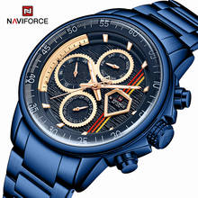 Marca de luxo naviforce relógios masculinos negócios criativo relógio à prova dwaterproof água aço inoxidável quartzo relógio de pulso relogio masculino 2020 2024 - compre barato