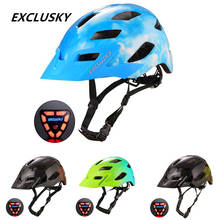 Mountain Bike Helmet With Led Light USB Charging Mtb Cycling City Helmet Aero Road Bicycle safety Sport Cap Size 56~61cm E 2024 - buy cheap