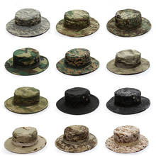 Chapéu camuflado para trilhas e acampamento, chapéu masculino de exército, hip hop, pesca, sol, secagem rápida, tático, preto 2024 - compre barato