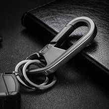 A Mature Man Luxury Waist-Hanging Creative Double Ring Metal Zinc Alloy Car Keyring Key Rings Keychain Holder 2024 - buy cheap