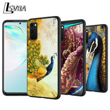 Capa para samsung galaxy s20 ultra plus a01 a11 a21 a31 a41 a51 a71 a91 capa para telefone bonito pavão pena anti-queda 2024 - compre barato