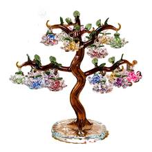 Glass Crystal Lotus Tree with 12pcs Lotus Fengshui Craft Home Decor Figurines Christmas New Year Gifts Souvenirs Decor Ornament 2024 - buy cheap