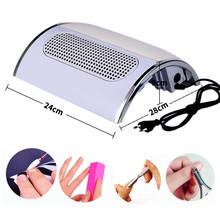 40W Nail Art Suction Dust Collector with 3 Fans UV Gel Varnish Dust Collector Nail Art Tool Vacuum Cleaner Manicure Machine Fan 2024 - buy cheap