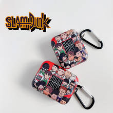 Capa protetora para fone de ouvido sem fio para airpods, caixa de carregamento em sarja macia bluetooth para anime slam dunk 2024 - compre barato