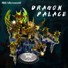 Microworld-rompecabezas de metal 3D para adultos, kits de modelos de construcción de palacio de dragón, rompecabezas cortado con láser, regalos, juguetes educativos de escritorio 2024 - compra barato