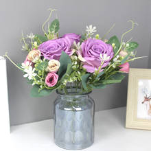 30 см, Большая искусственная Роза, букет, свадебное украшение для дома, фланелевый милый розовый искусственный цветок, поделки, украшение для вечеринки 2024 - купить недорого