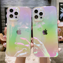 Laser Transparent Phone Case For iPhone 11 12 12 Pro Max XS Max XR X 7 8 Plus 12 Mini Bumper Shockproof Clear Hard PC Back Cover 2024 - buy cheap