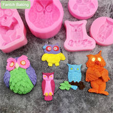 3D Animal Cartoon Owl Bird Silicone Fondant Cake Mold Cupcake Jelly Candy Chocolate Soap Mold Decoration Baking Tool Moulds 2024 - buy cheap