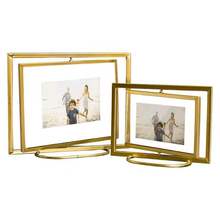 Creative 3D Metal Rotating Photo Album 6/8 Inch Wedding Photo Frame Couple Souvenir Picture Frame Nordic Style Decoration ZH445 2024 - buy cheap