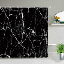 Black Marble White Stripe Geometric Shower Curtain Modern Bath Screen Waterproof Fabric Bathroom Curtains With Hooks Washable 2024 - buy cheap
