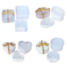 Resin Silicone Mold Storage Box Mold For Jewelry Making Heart Shape Cut Mold DIY Crystal Epoxy UV Gift Box Jewelry Tools Moulds 2024 - buy cheap