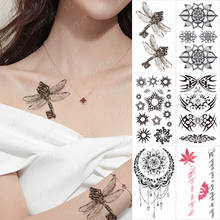 3D Реалистичная Водонепроницаемая временная татуировка, наклейка, ключ, цветок, хна, бабочка флэш-тату, ребенок, женщина, искусство, Мужская рука, искусственная татуировка для детей 2024 - купить недорого