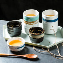 Taza de cerámica de estilo japonés para vino y agua, taza de porcelana con personalidad Retro, creativa y sencilla, para té de la tarde y decoración del hogar 2024 - compra barato