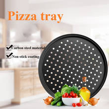 11/12 Inch Carbon Steel Pizza Baking Pan Heat Resistant Non-stick DIY Microwave Mesh Tray Plate Bakeware Home Kitchen Baking 2024 - buy cheap