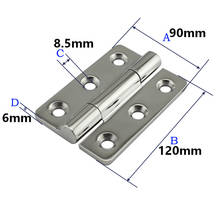 Bisagra a tope de rodamiento de acero inoxidable, accesorio de alta resistencia para puerta de casa, caravana, RV, gabinete de cubierta, 120x90x6mm, 6 agujeros 2024 - compra barato