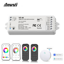 RGBCCT LED Controller 12V 24V 5CH PWM RF Wireless Remote Smart Wifi RGB WW Controller for 5050 2835 RGB WW RGBCCT LED Strip V5-M 2024 - buy cheap