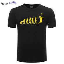 Camiseta de algodón con estampado para hombre, ropa informal de talla grande, ropa de calle, Evolution, voleibol, Flies Ball, Hobbies, 2021 2024 - compra barato