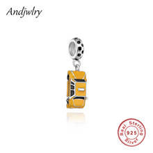 Authentic 925 Sliver New York Yellow Taxi Dangle Charm Fit Original Pandora Charms Bracelet Silver 925 DIY Jewelry Berloque 2024 - buy cheap