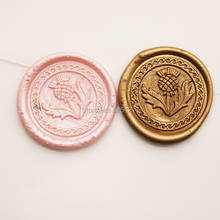 Scottish thistle wax seal stamp/Custom flower sealing stamp / wax sealing kit /Custom wedding seals/invitation seal 2024 - buy cheap