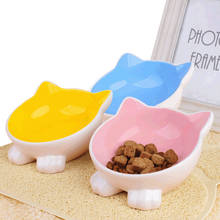 New Pets Feeder Dog Bowl Slow Eating Bloat Cat Ear Anti Skid Ceramic Bowls Pet Accessories Cat Food Bowl 2024 - buy cheap