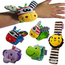 2019 Newborn Baby Wrist Watchs Toy Hand Wrist Strap Soft Animal Baby Rattles Christmas Gift Infant Learning Toy K0030 2024 - buy cheap