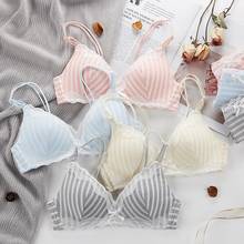 2022 French Sweet Triangle Cup Bra Womens Wire Free Bra Breathable Comfortable Lingerie  Push Up Underwear 2024 - buy cheap