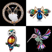 Beautiful Enamel Colorful Hummingbird Insect Owl Round Black White Owl Personality Earring Dress Sweater Accessories New Year 2024 - buy cheap