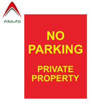 Aliauto Warning Car Sticker No Parking Private Property Decal Accessories PVC for Jimny Subaru Impreza Gti Vw Golf 5,12cm*9cm 2024 - buy cheap