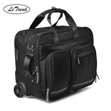 LeTrend 16 inch business trip Rolling Luggage Multifunction Suitcase Wheels Men Carry on Trolley pilot laptop bag Travel Bag 2024 - buy cheap