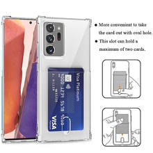 Прозрачный ТПУ чехол для карт для Samsung Galaxy Note 20 S21 FE S20 ультра S10 A32 A42 A52 A72 A12 A21S A31 A51 A71 5G A01 A21 A11 2024 - купить недорого